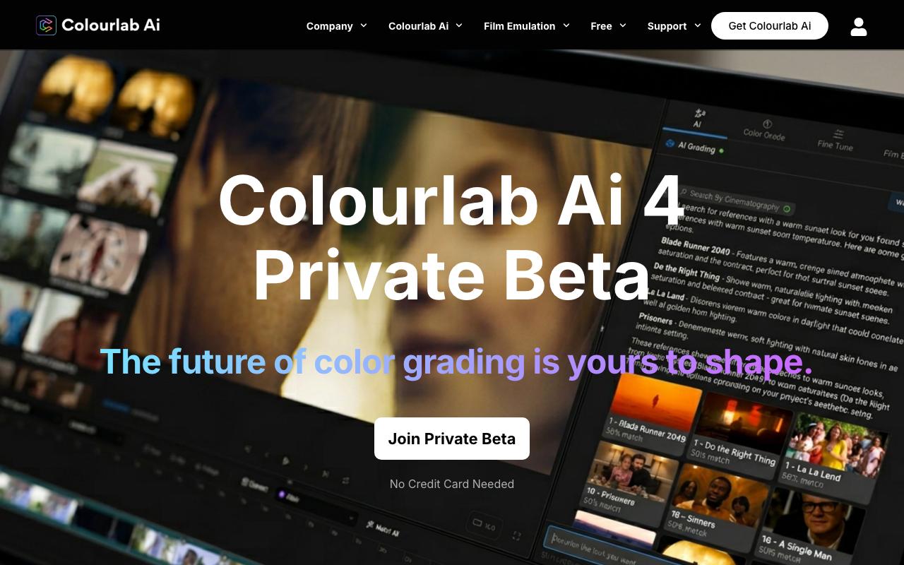 Colourlab.ai landing page