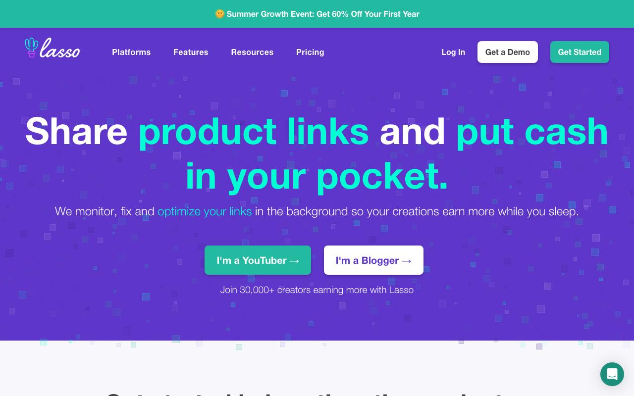 Lasso landing page