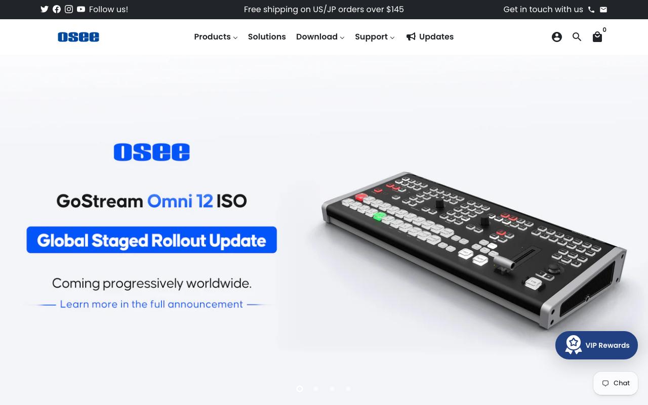 OSEE GoStream landing page
