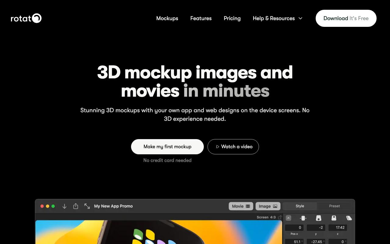 Rotato landing page