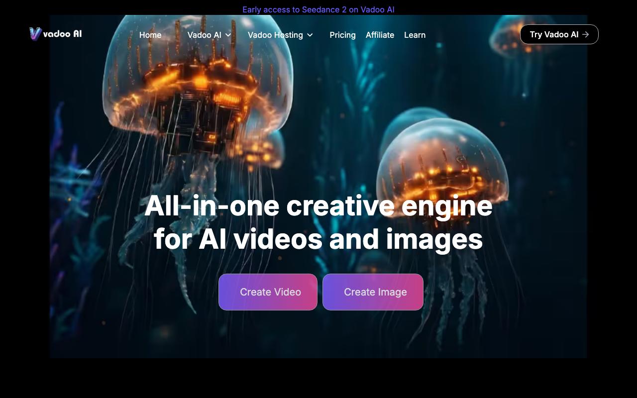 Vadoo AI B-Roll landing page